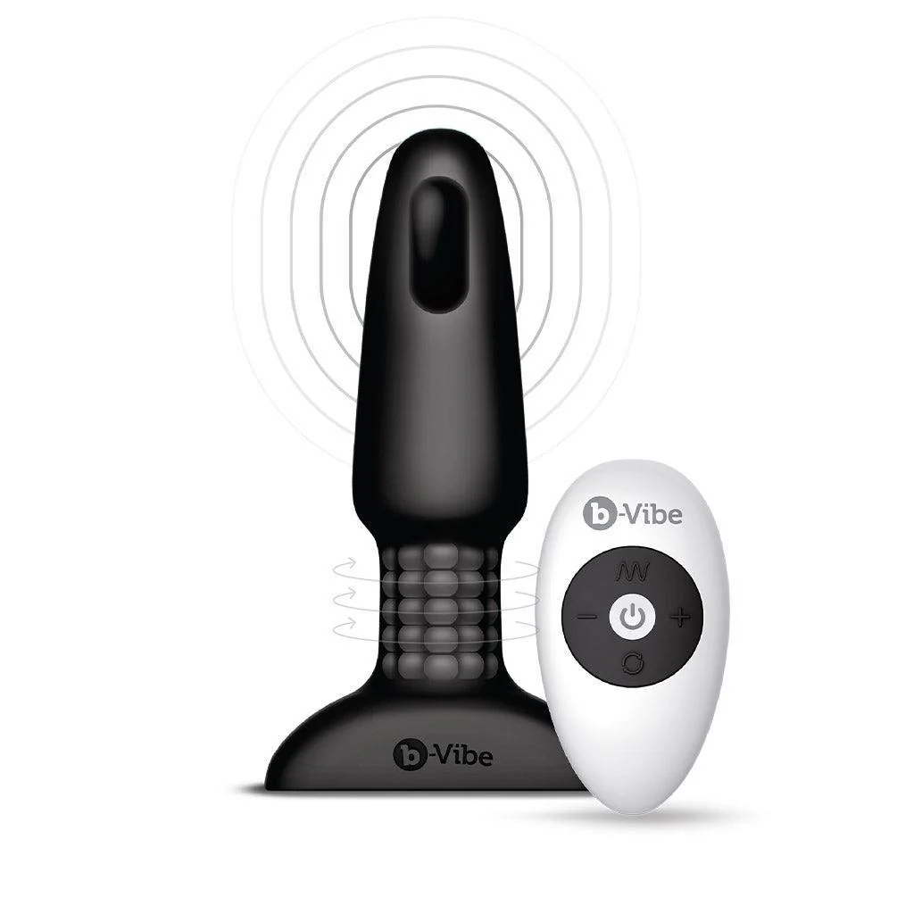 b-Vibe Rimming Butt Plug 2, Black - Image 2