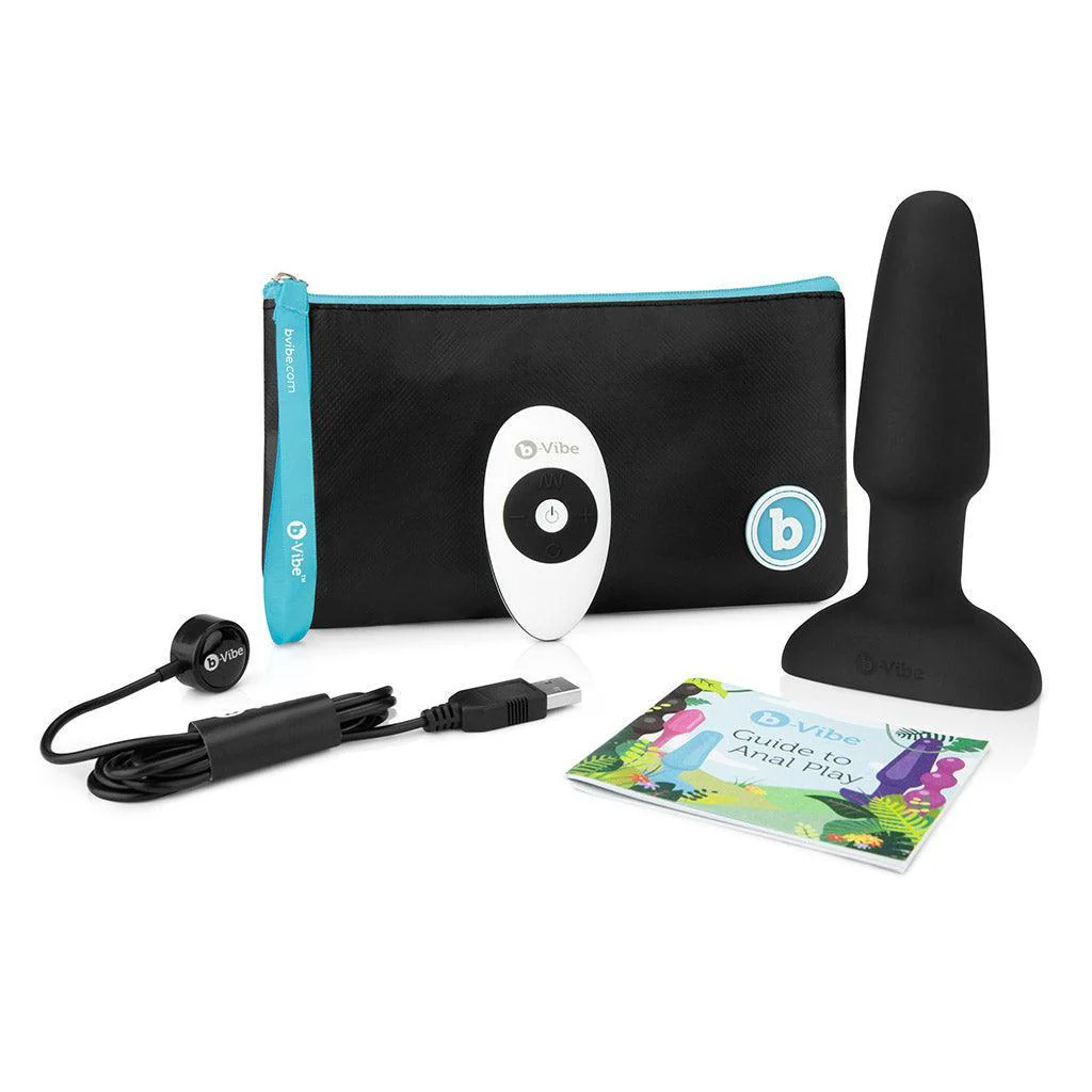 b-Vibe Rimming Butt Plug 2, Black - Image 6