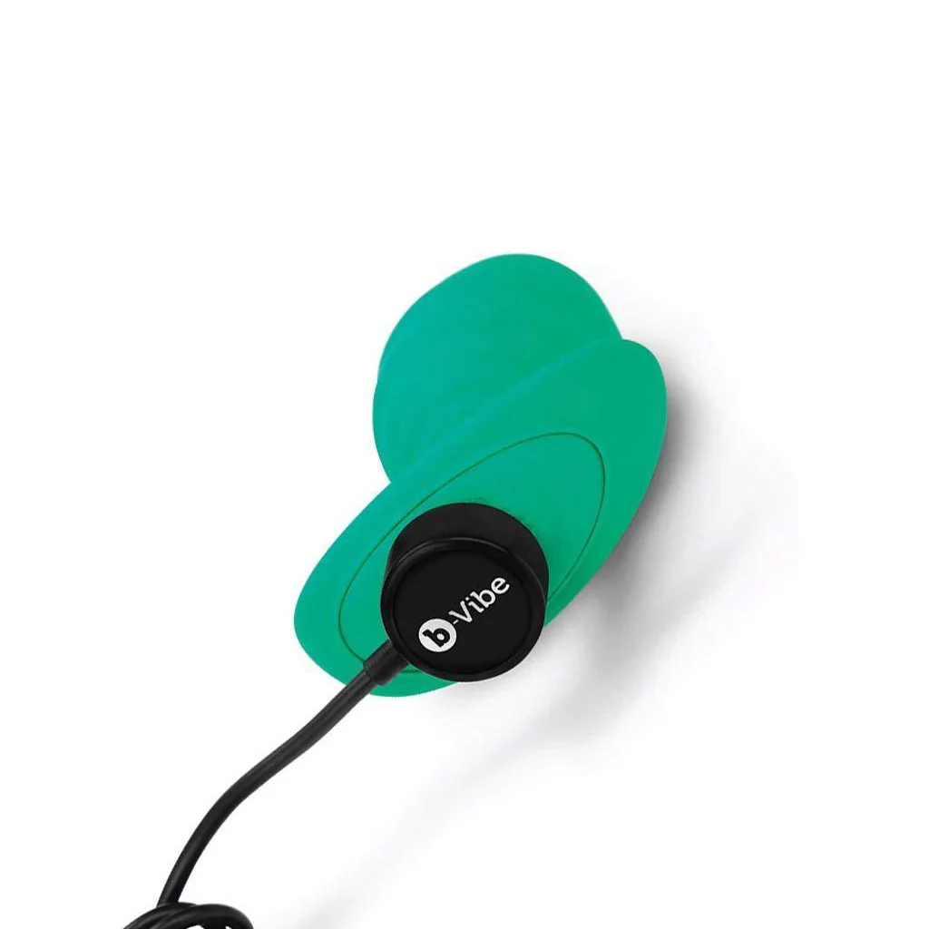 b-Vibe Texture Butt Plug Twist, Green, Large - Image 4
