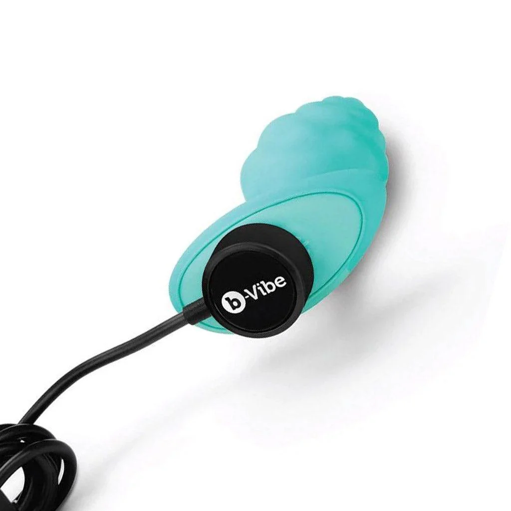 b-Vibe Texture Butt Plug Bump, Aqua, Small - Image 4