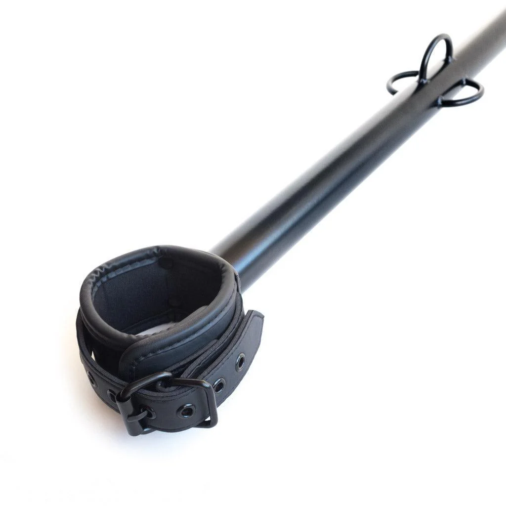 Big Barrel Ankle Spreader Bar 22" w/ Cuffs, Black - Image 4