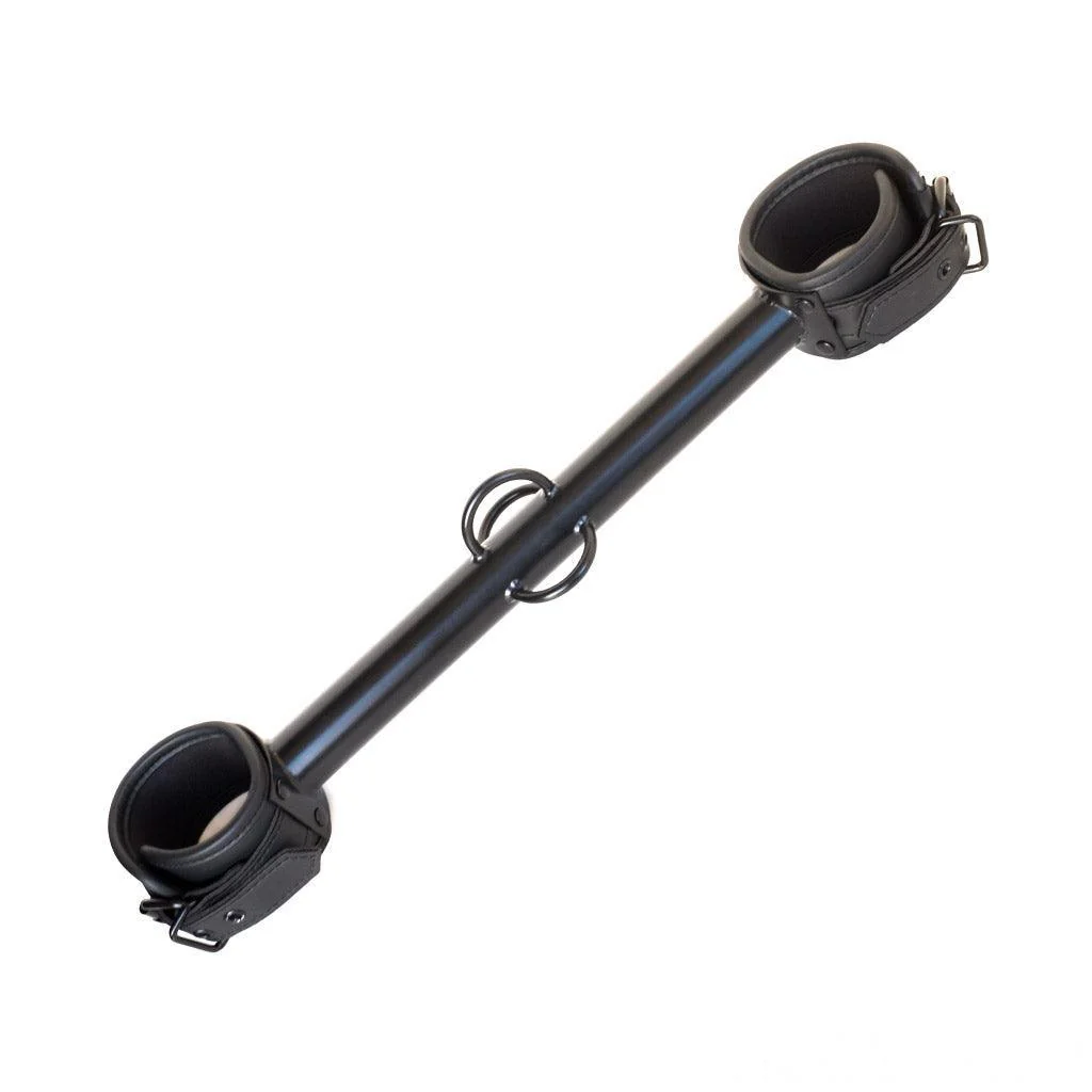 Big Barrel Wrist Spreader Bar 12" w/ Cuffs, Black - Image 4