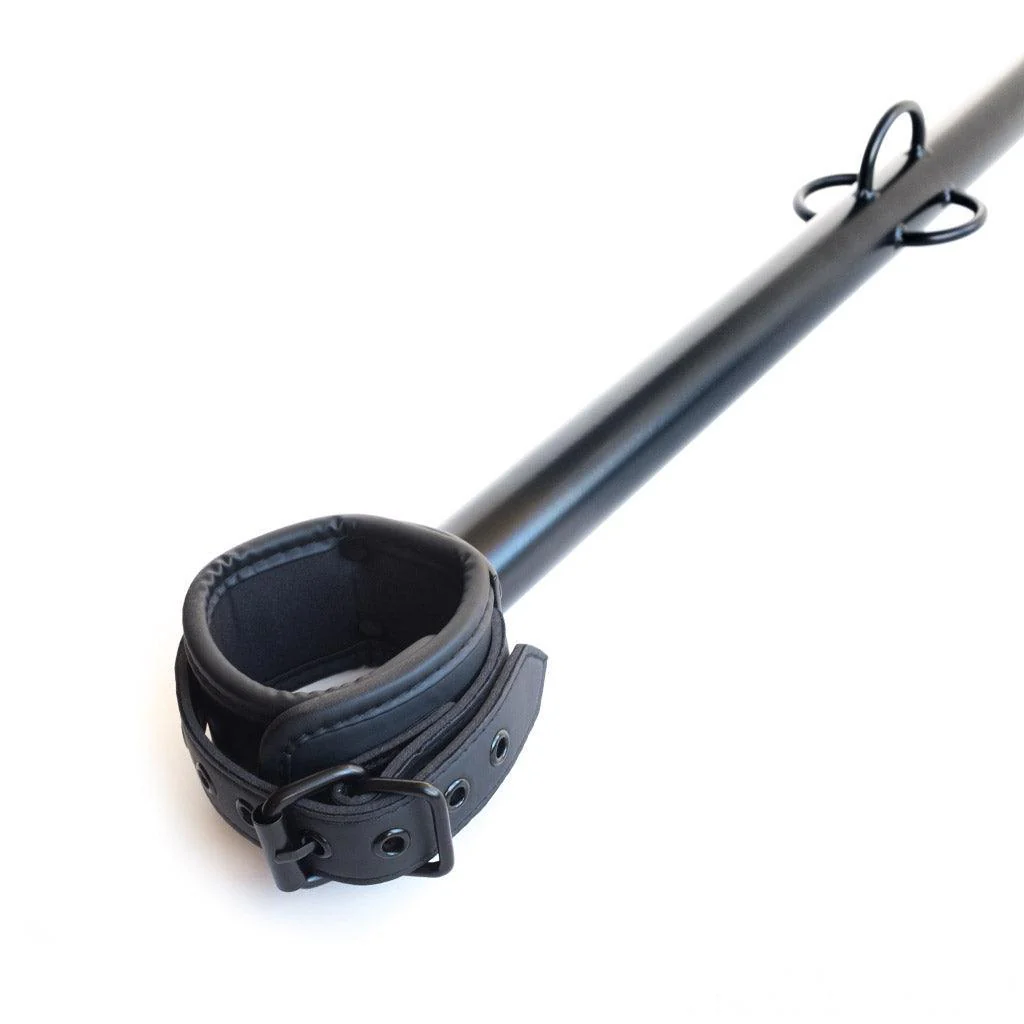 Big Barrel Wrist Spreader Bar 12" w/ Cuffs, Black - Image 5