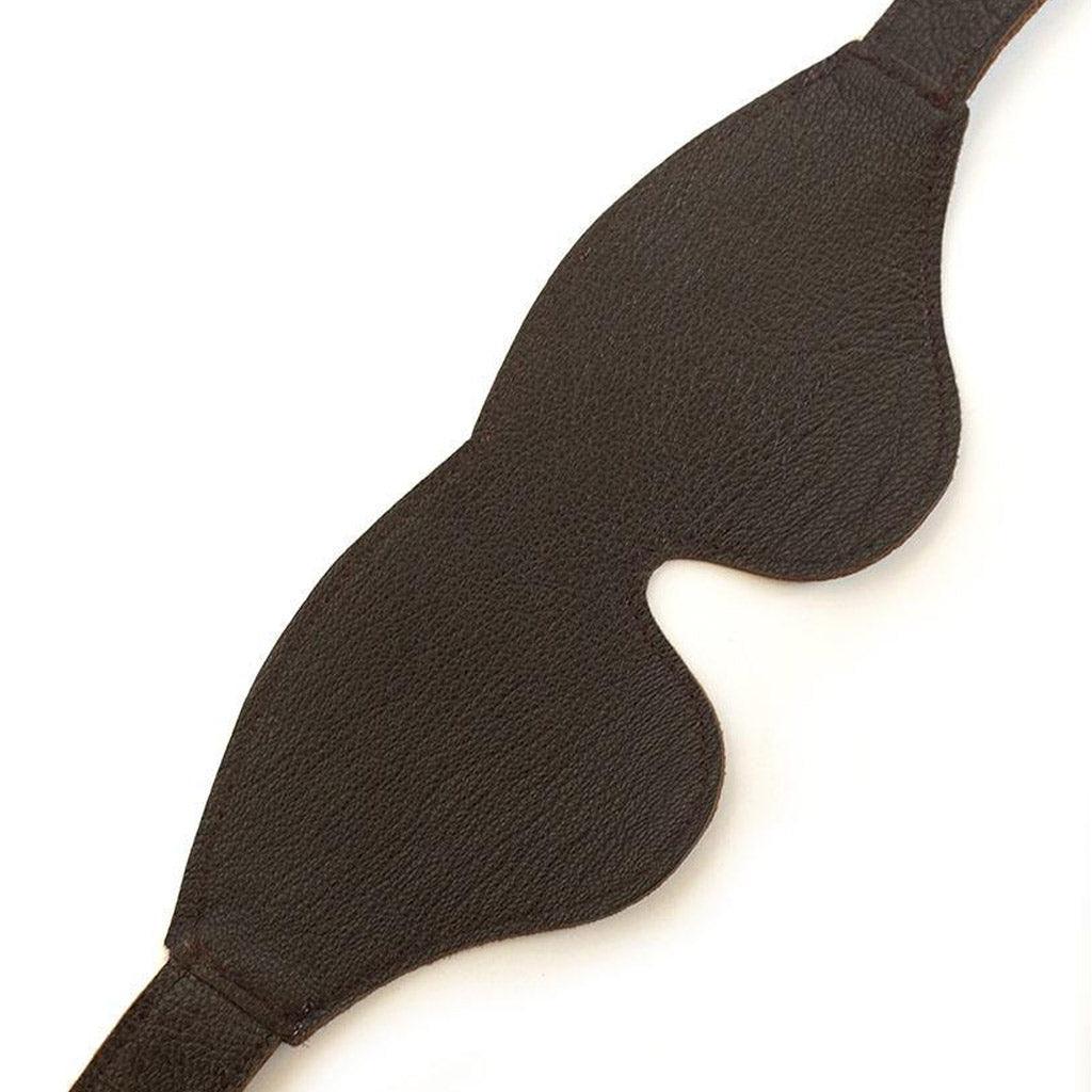 Brown Leather Blindfold Classic Cut - Image 5