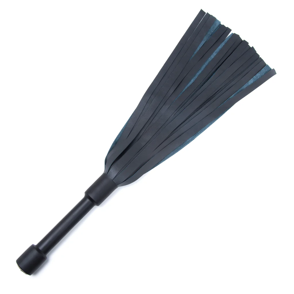 Blue Devil Leather Flogger by Dragontailz