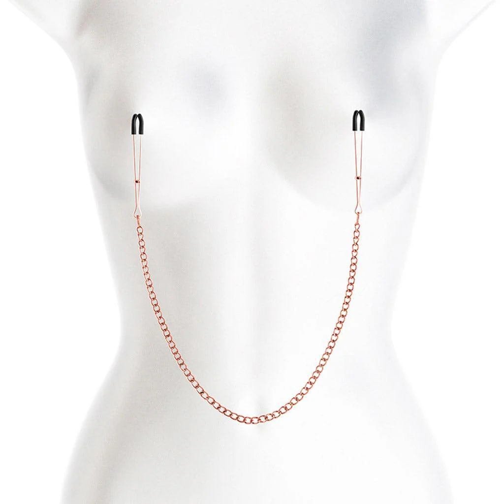 Bound Tweezer Nipple Clamps, Rose Gold - Image 2