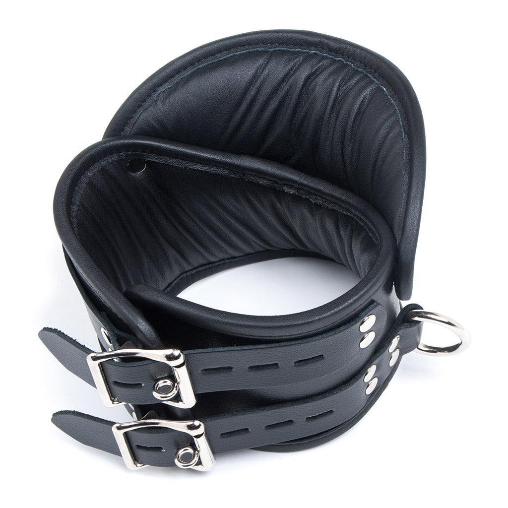 Deluxe Padded Leather Posture Collar w/ D Rings - Image 5