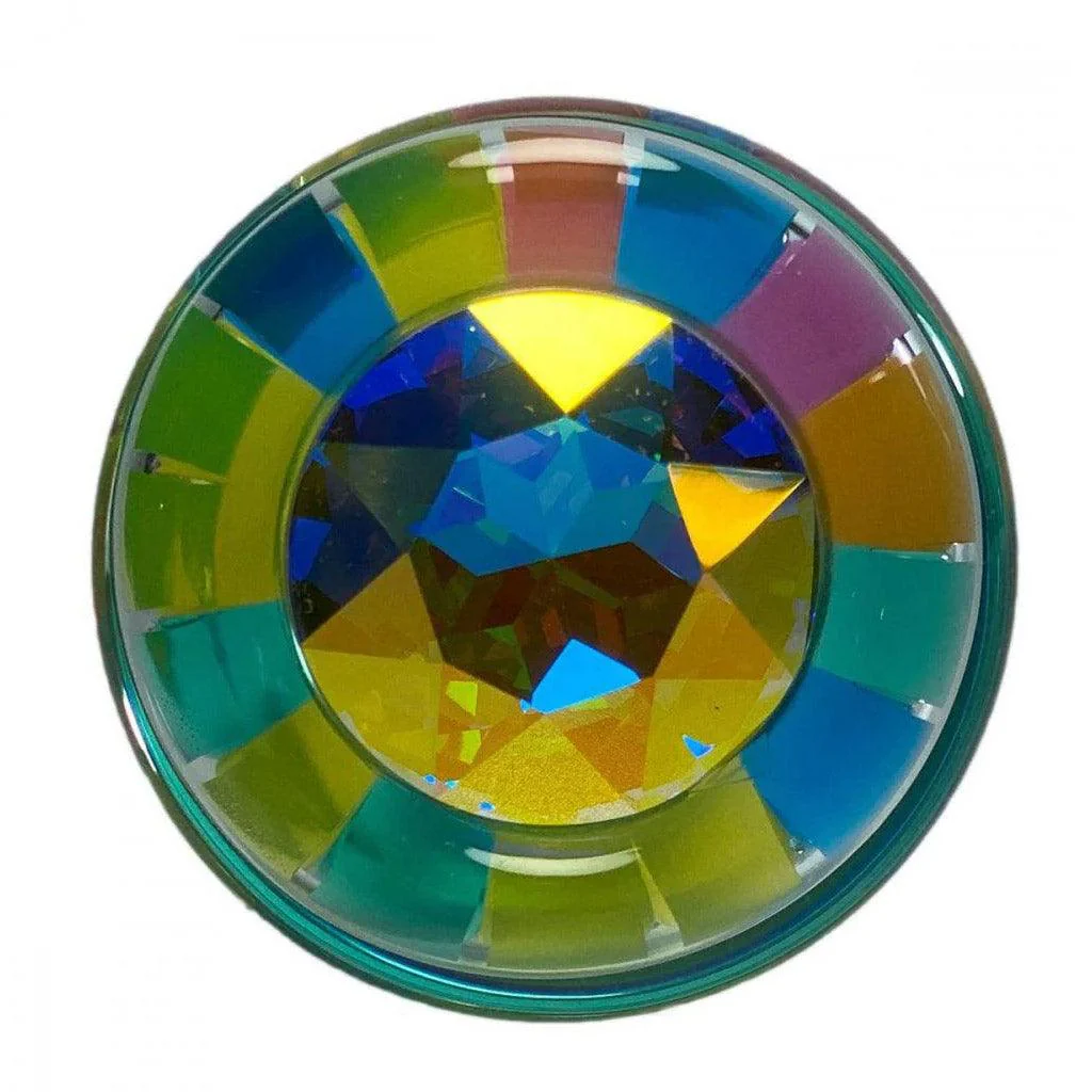 Funfetti Butt Plug with Crystal Base, Aurora Borealis - Image 2