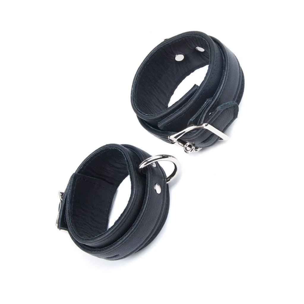 Premium Garment Leather Ankle Bondage Cuffs - Image 2