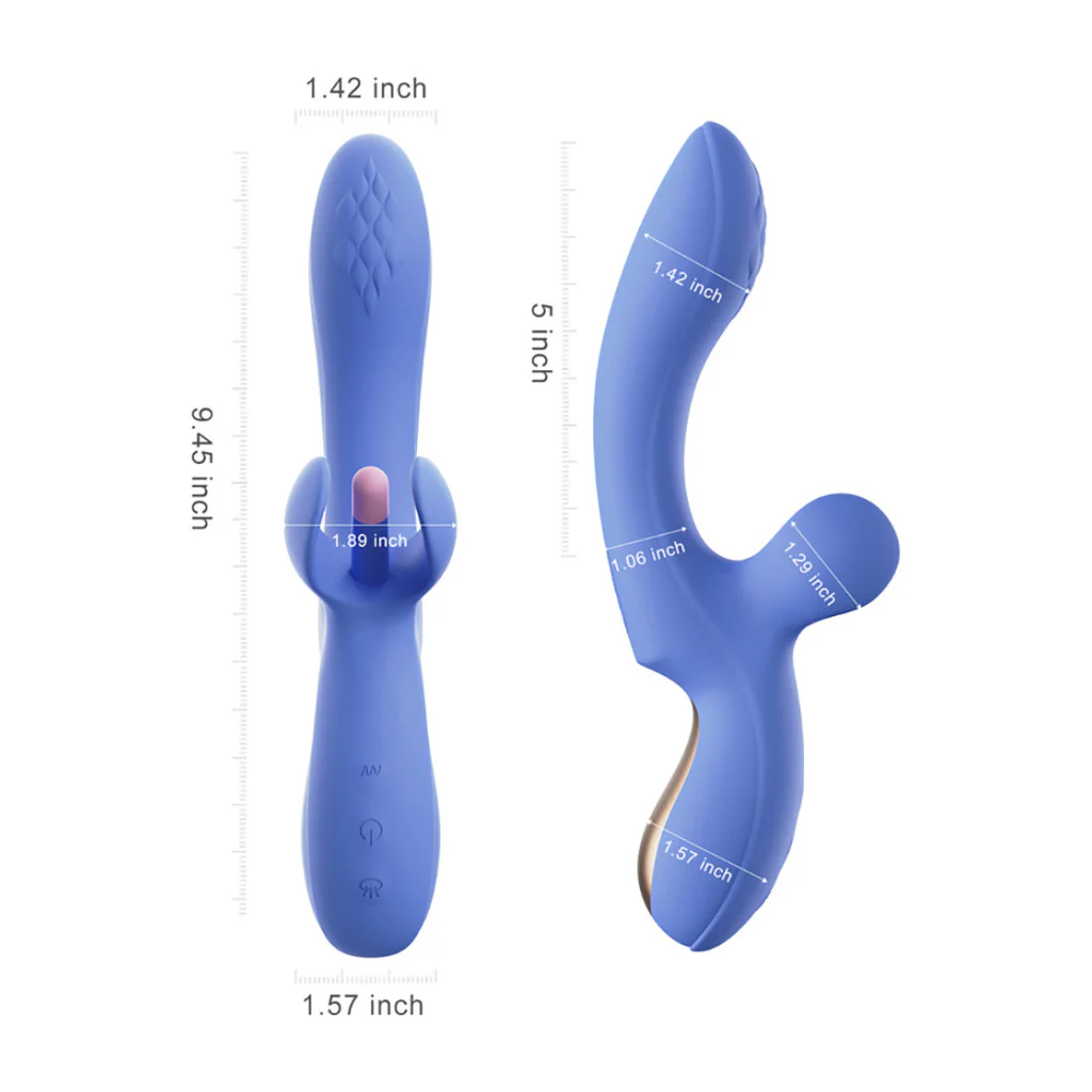 Honey Play Box Fortexa App-Controlled Kinky Finger Flapping Dual Stimulator, Blue - Image 4