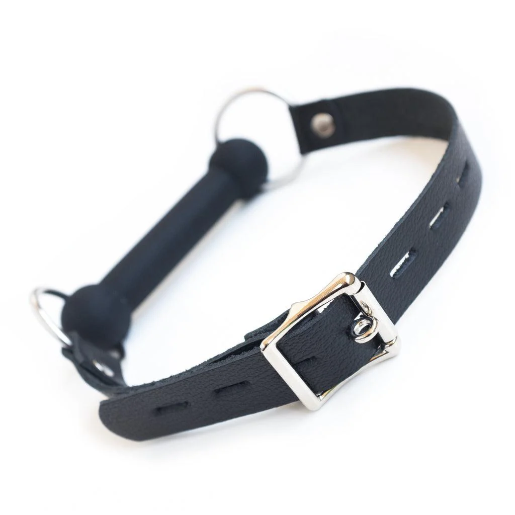 KinkLab Silicone Bit Gag w/ Leather Strap - Image 3