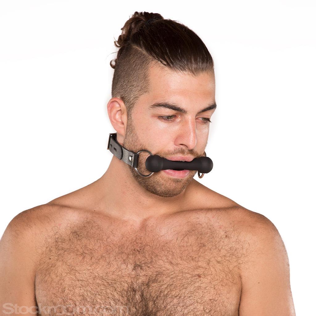 KinkLab Silicone Bit Gag w/ Leather Strap - Image 4