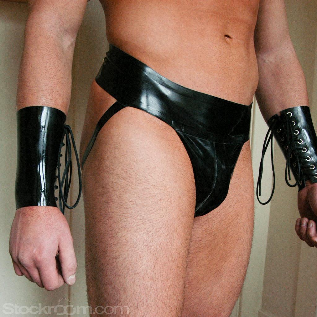 Lace Up Rubber Gauntlets - Image 3