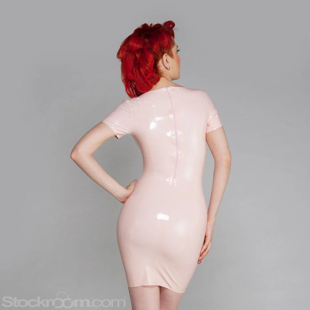 Latex Scoop Dress - Image 3