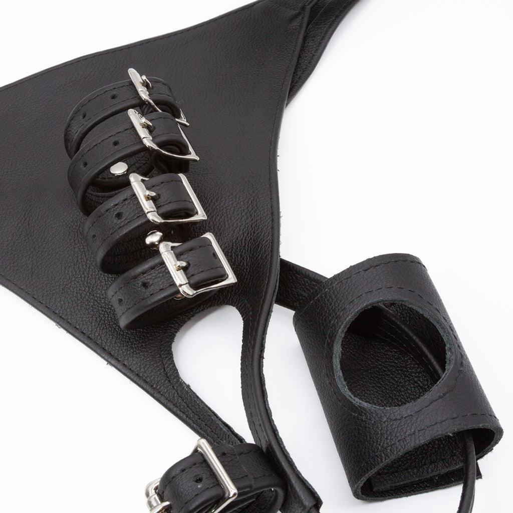 Leather Male Chastity Harness - Image 3