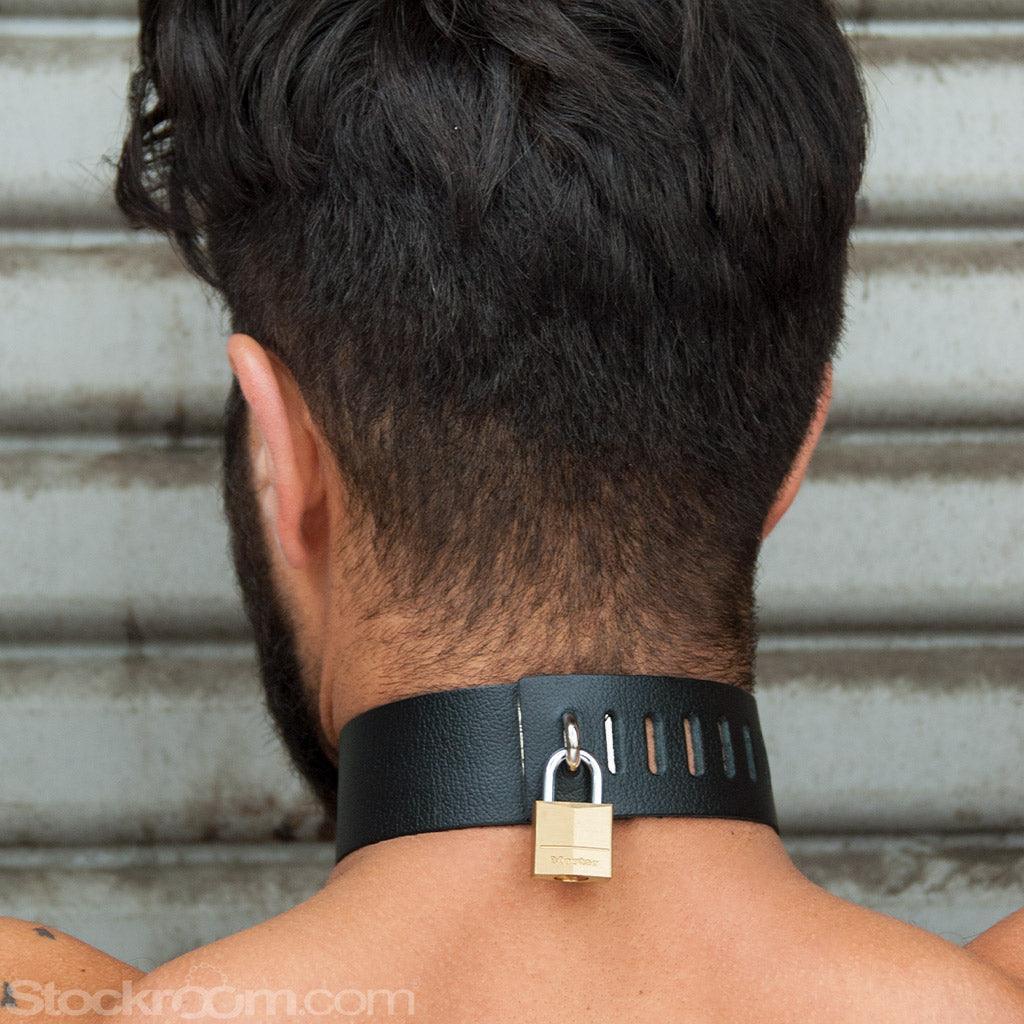 Locking Leather Collar, 1 1/2" - Image 3