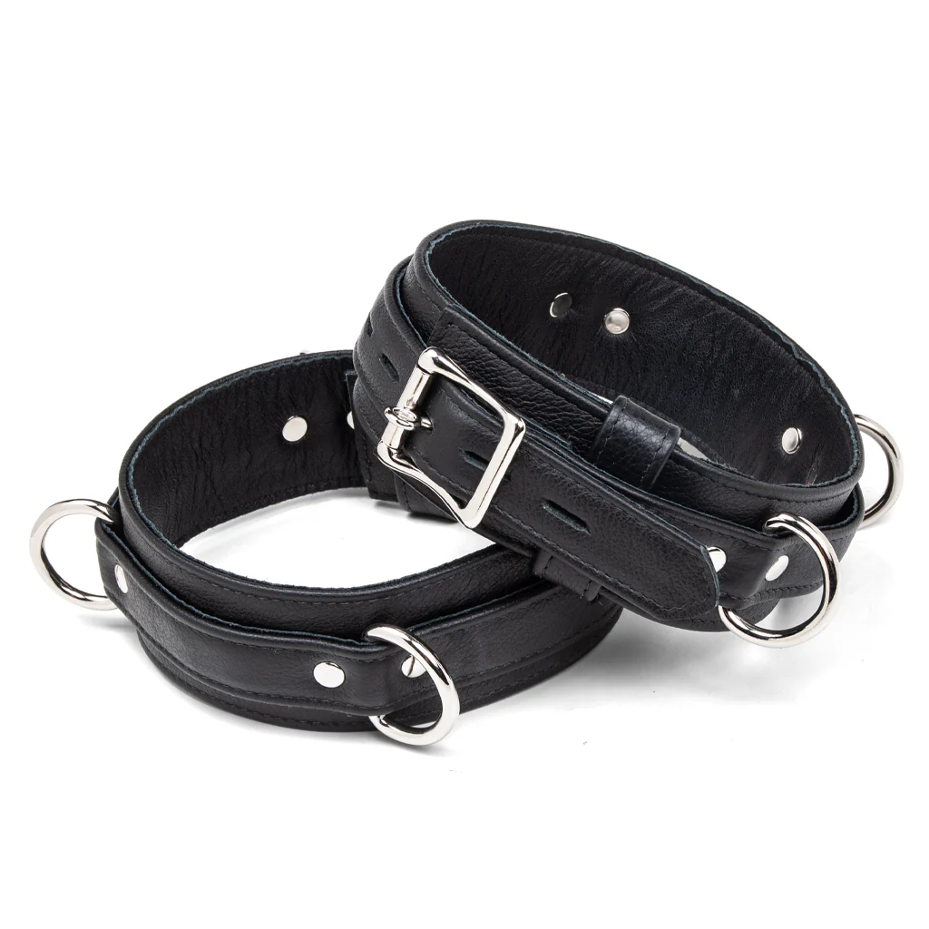 Premium Garment Leather Locking Thigh Restraints - Image 2