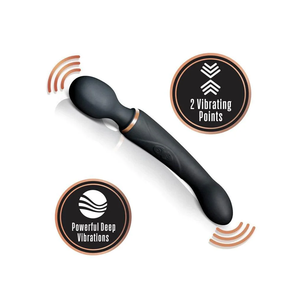 Lush Gia Dual Wand Massager & G-Spot Vibrator, Black - Image 2
