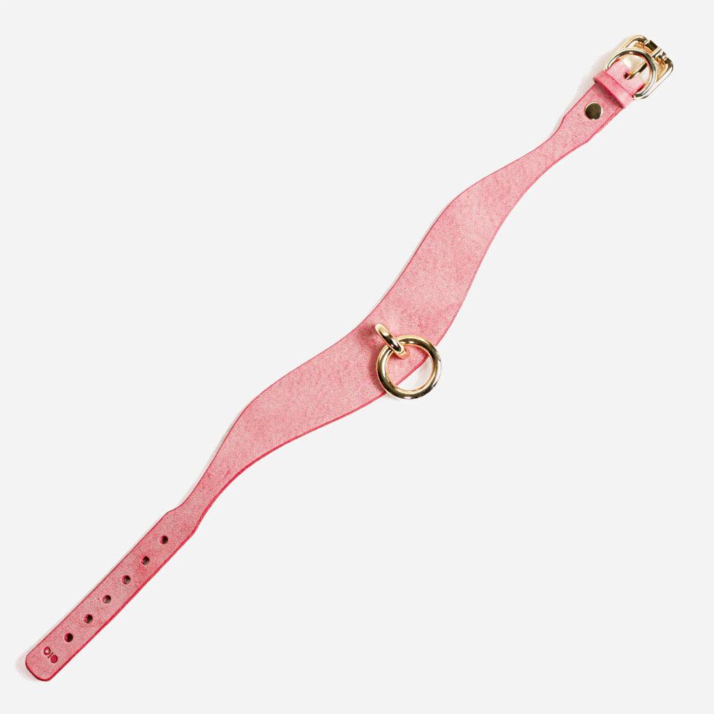 Luxury Leather Day Collar by Neon Coyotes, Blush - Image 3
