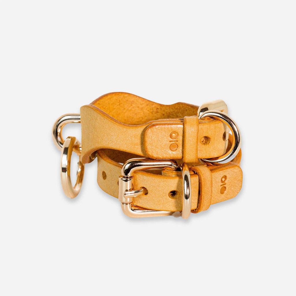 Luxury Leather Day Cuffs by Neon Coyotes, Golden Hour - Image 3