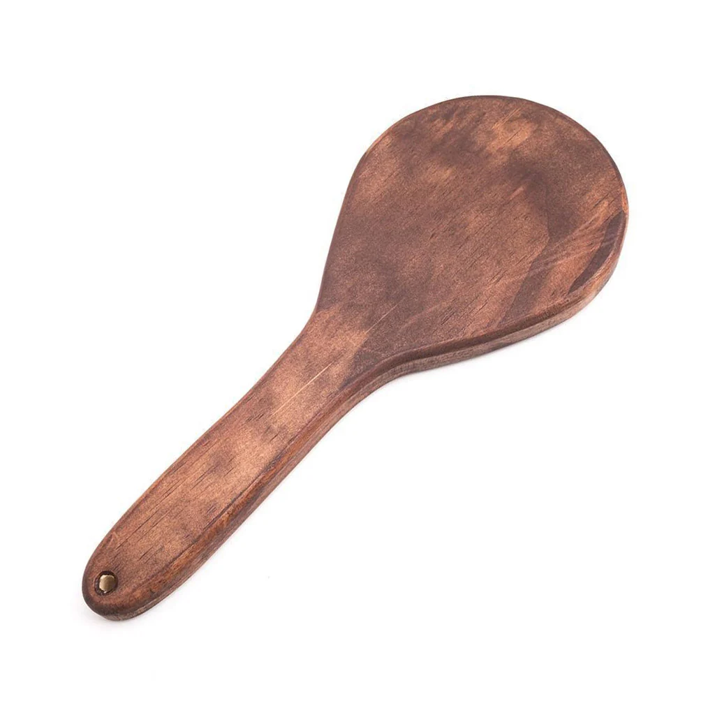 Floral Engraved Wood Spanking Paddle - Image 4
