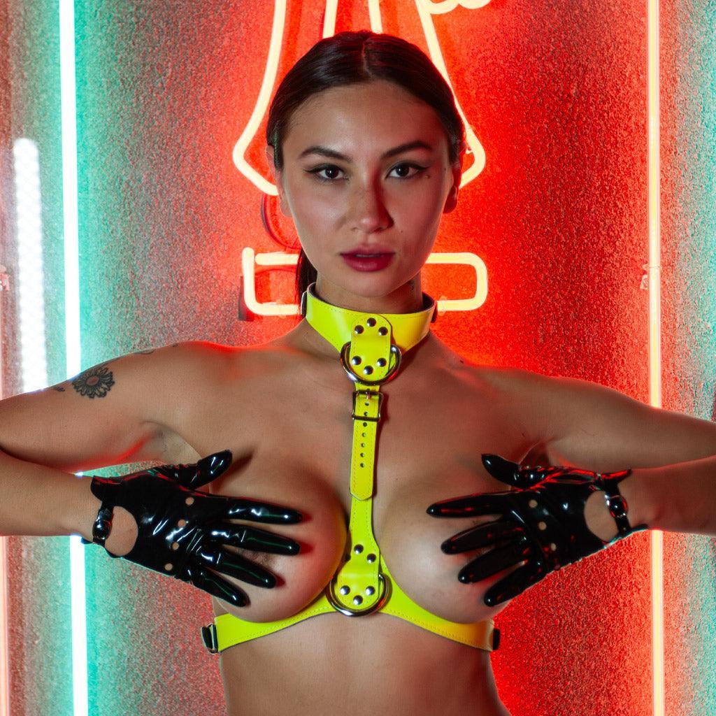 Neon Angel Bust Harness, Yellow - Image 2
