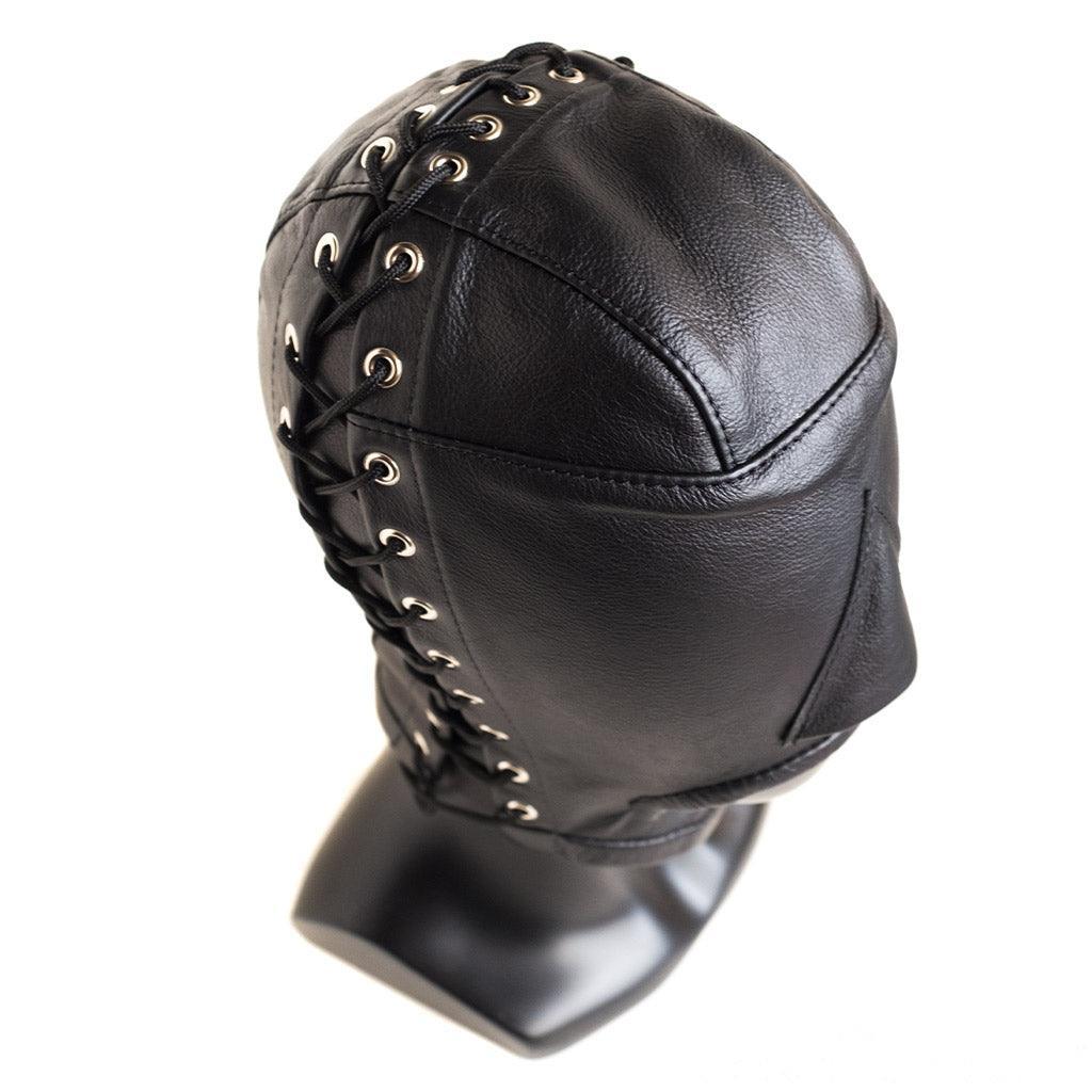 Open Mouth Leather Bondage Hood - Image 6
