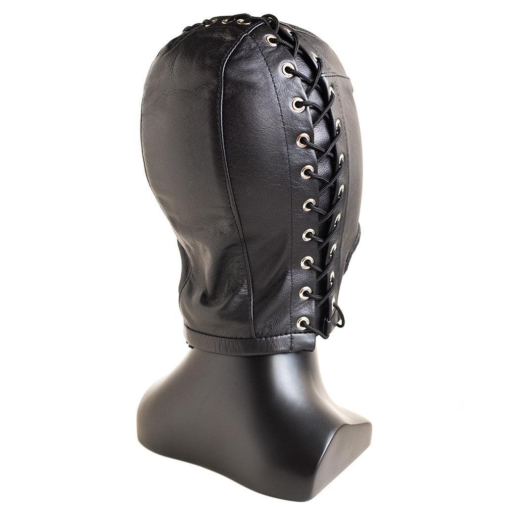 Open Mouth Leather Bondage Hood - Image 7