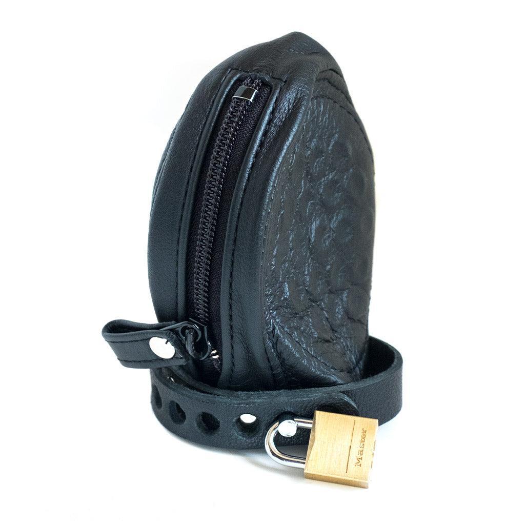 Penis Prison w/ Pin Prick Lining, Leather Cock Strap
