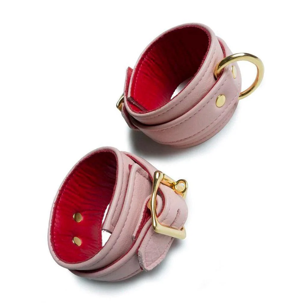 Premium Garment Leather Ankle Cuffs w/ 18k Gold Plated Hardware - Image 2