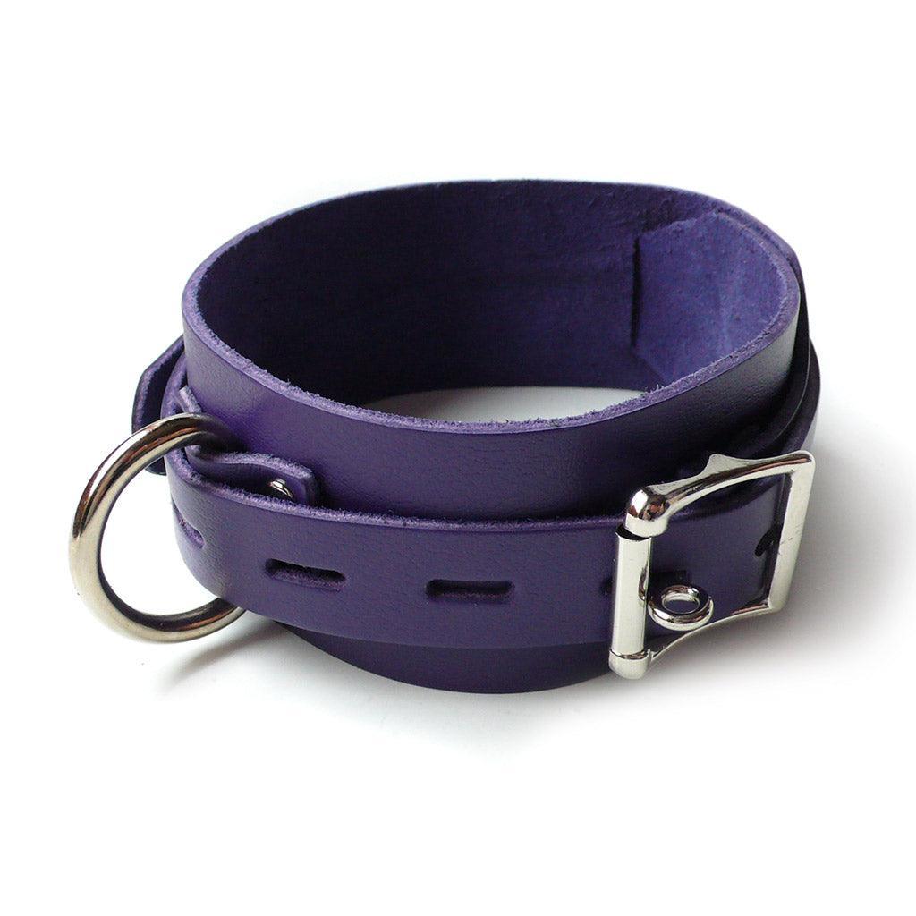 Purple Leather Collar w/ Locking Buckle - Image 4