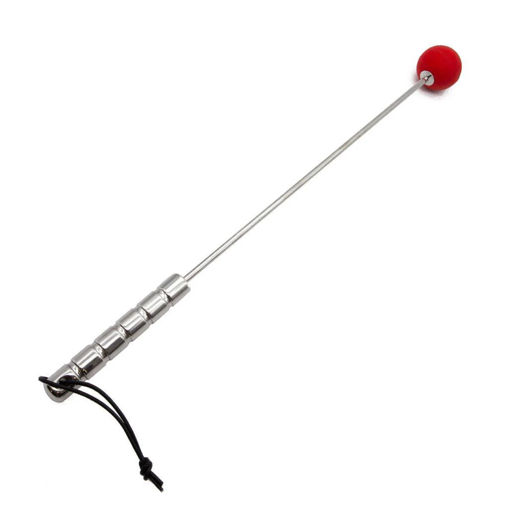 Red Silicone Ball Crop, Steel Handle - Image 2
