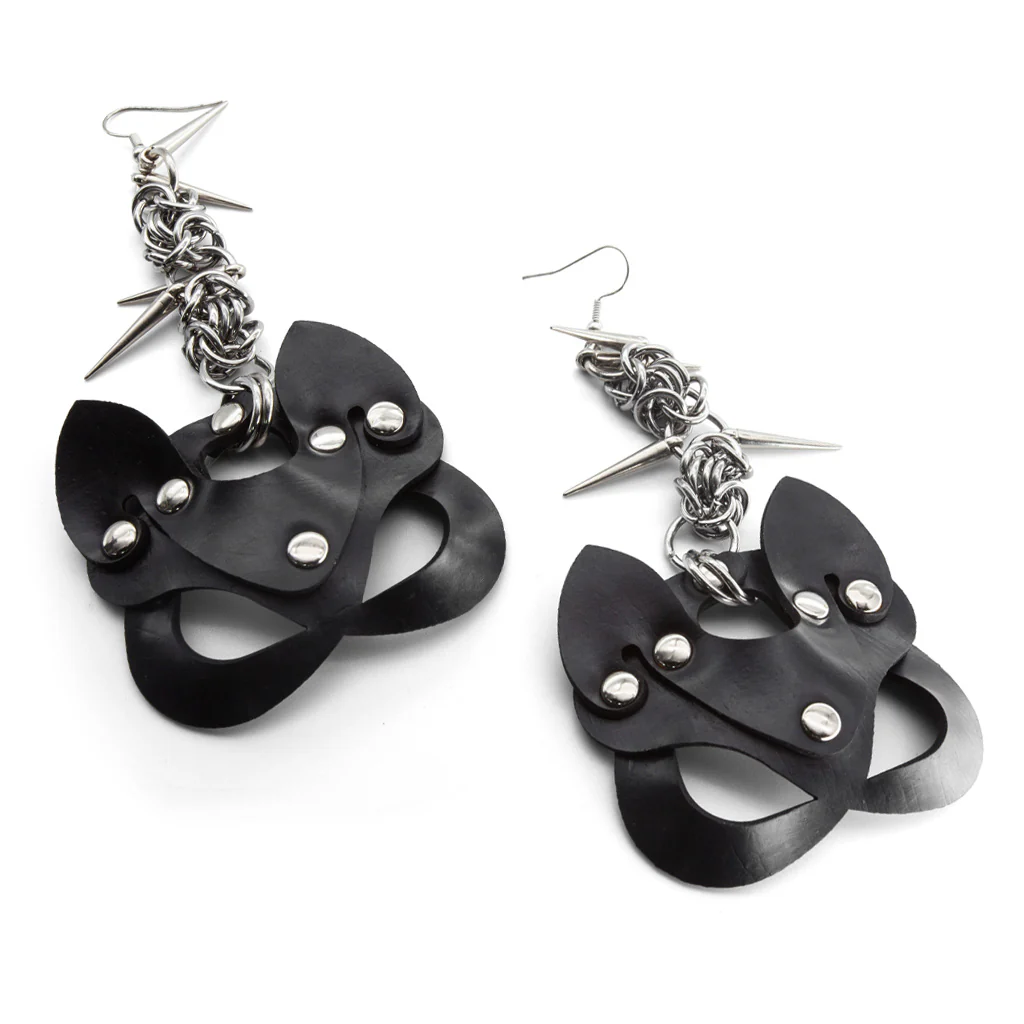 Rubber Kitty Earrings