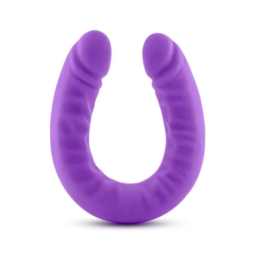 Silicone Double Dong Dildo, 18 inch, Purple - Image 3