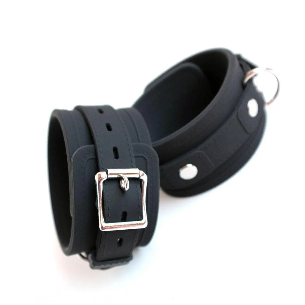Silicone Bondage Locking Ankle Cuffs - Image 2