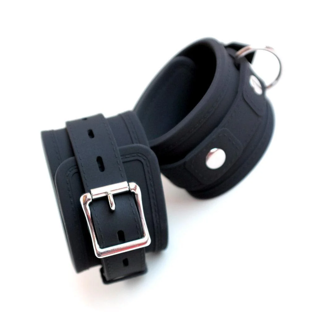 Silicone Bondage Locking Wrist Cuffs - Image 2
