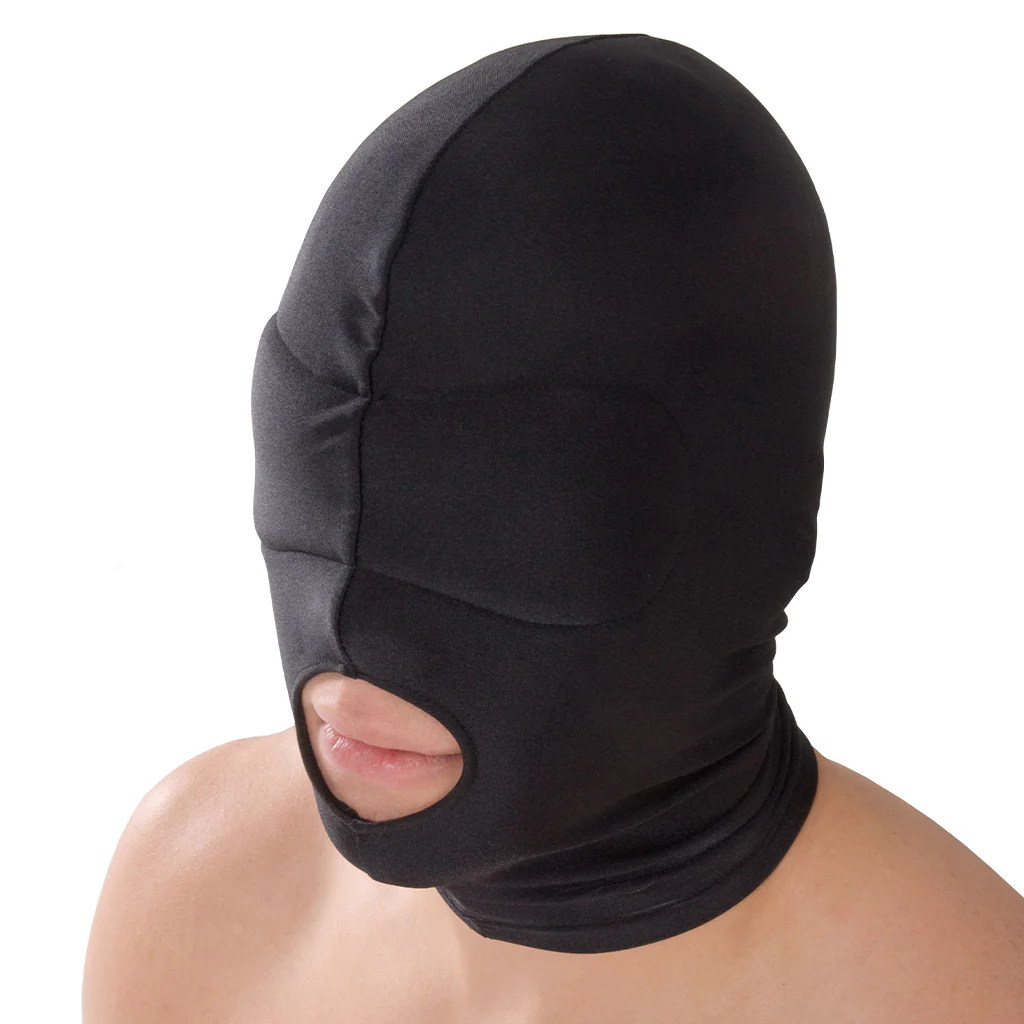 Spandex Hood w/blindfold and open mouth, snug-fit