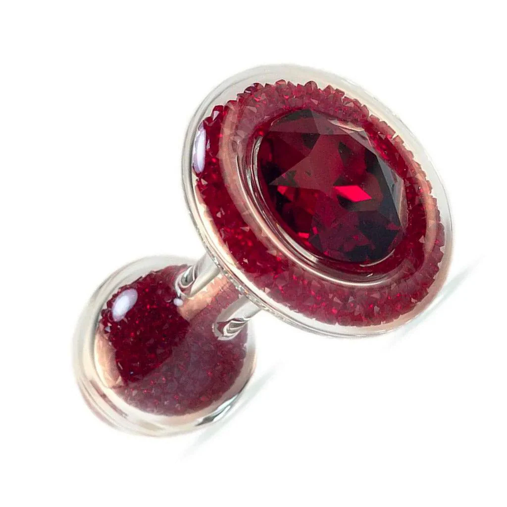 Sparkle Glass Butt Plug with Crystal Base - Image 2