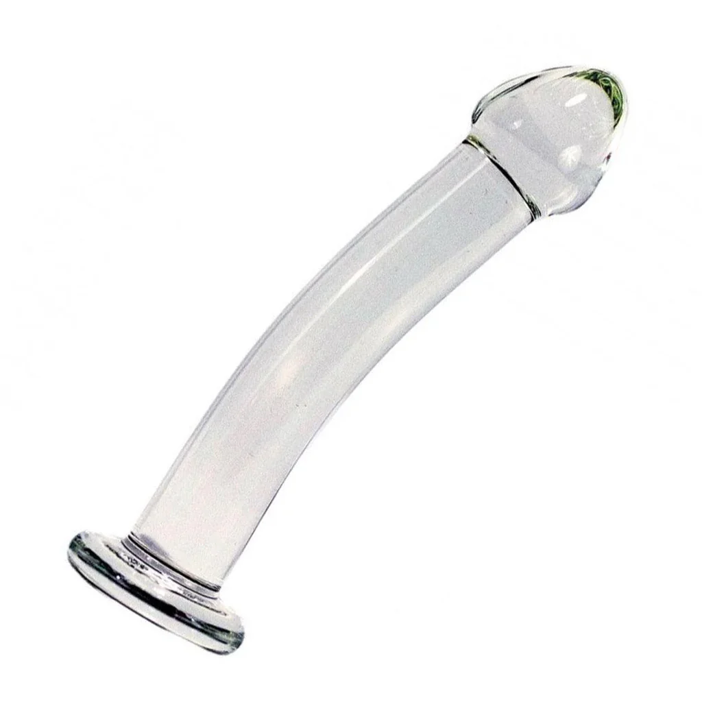 Strapon Compatible Clear Glass Dildo