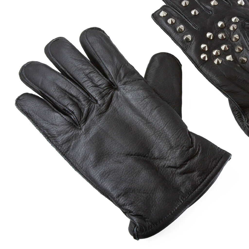 Pyramid Stud Leather Sensation Play Gloves - Image 2