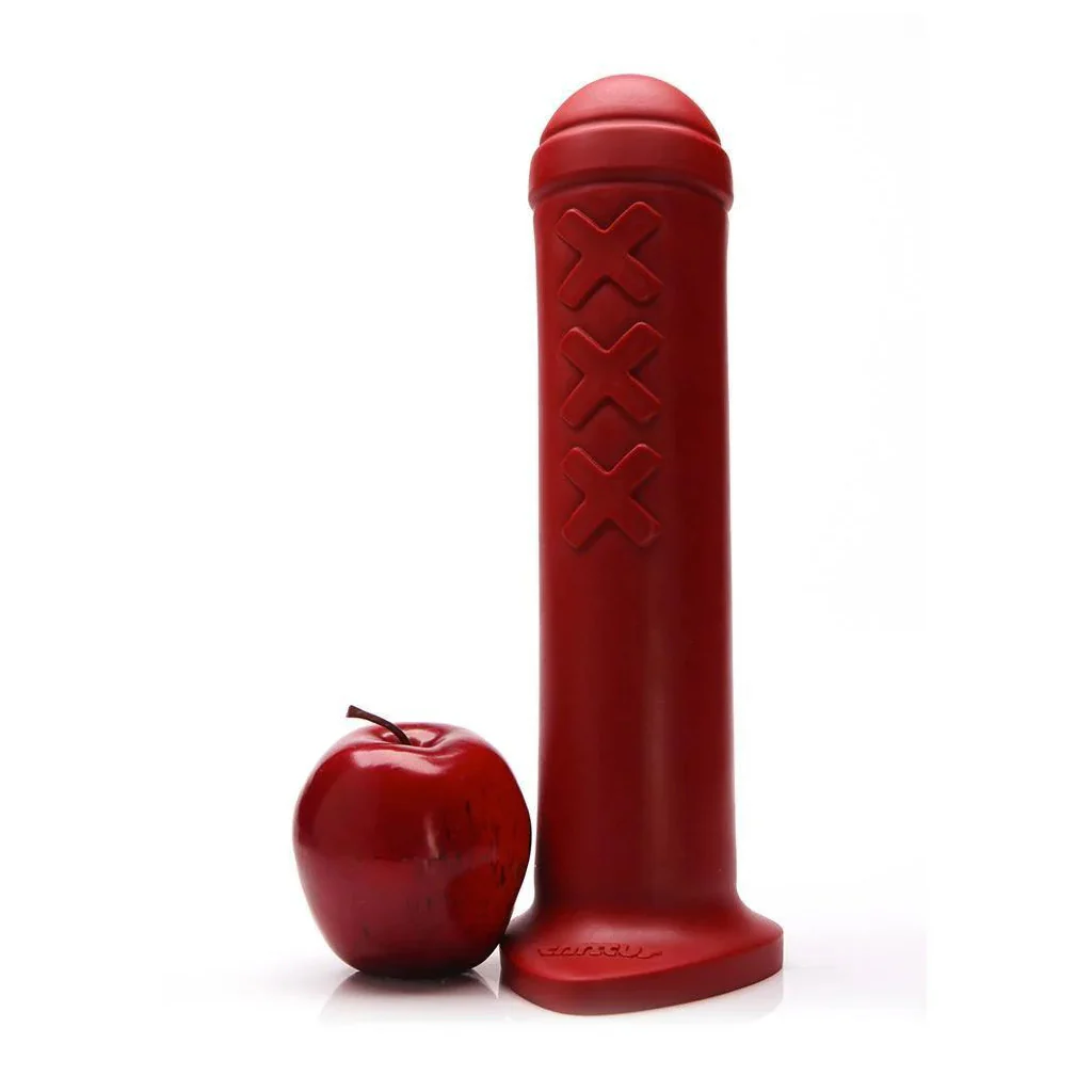Tantus Amsterdam XL Silicone Dildo, Red - Image 2