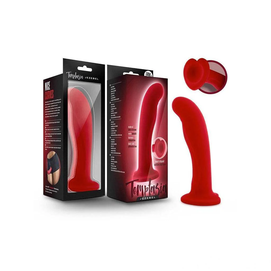 Temptasia Jezebel Silicone Dildo, Crimson - Image 6