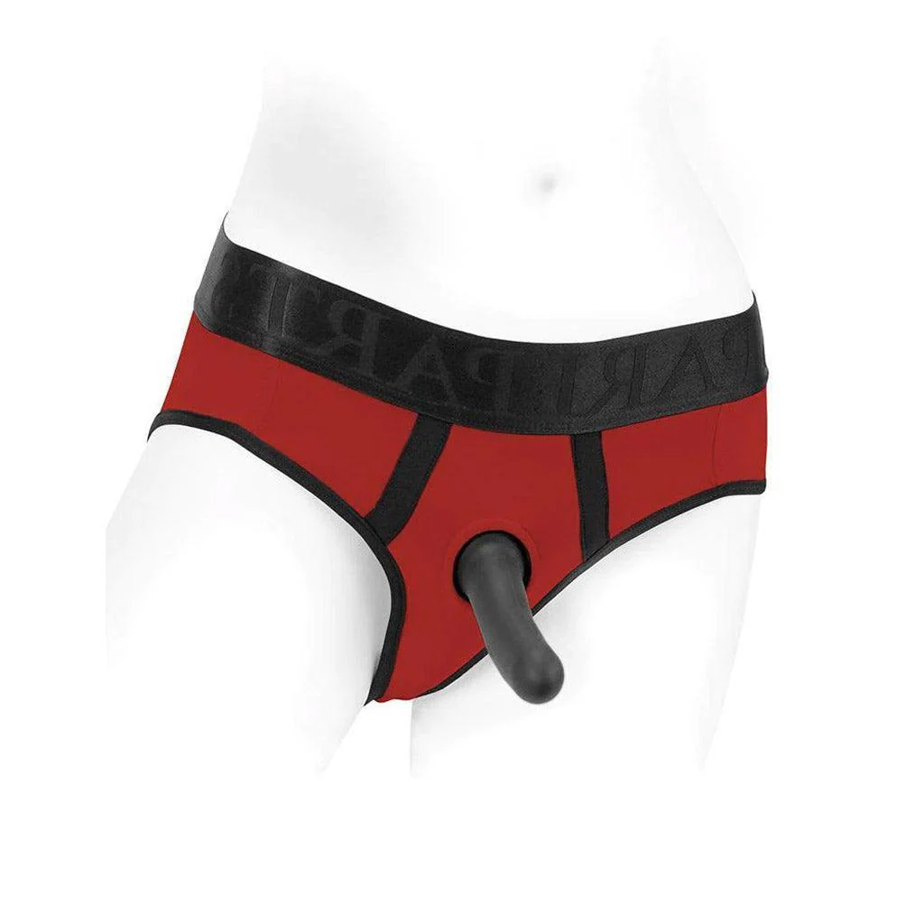 Tomboi Harness Red/Black Nylon Briefs by Spareparts - Image 3