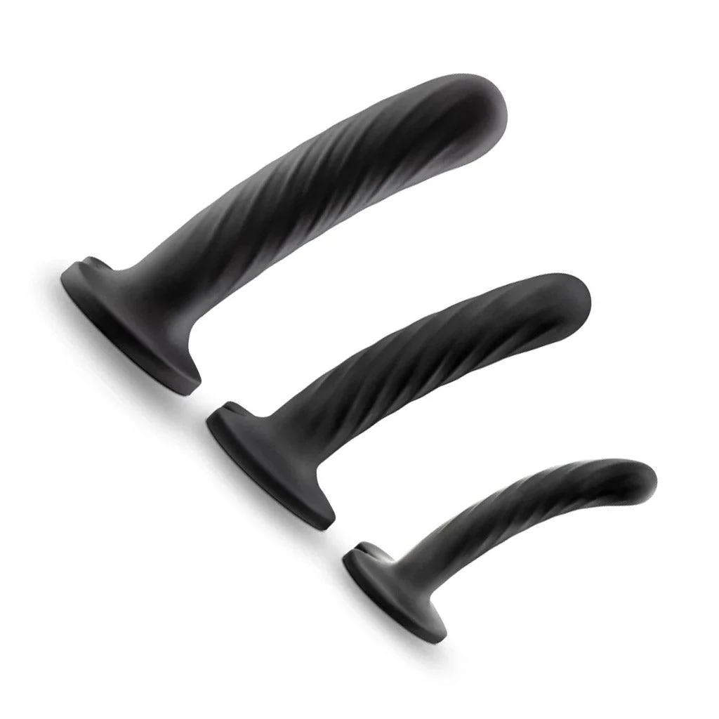 Textured Silicone Dildo Kit- Set of 3