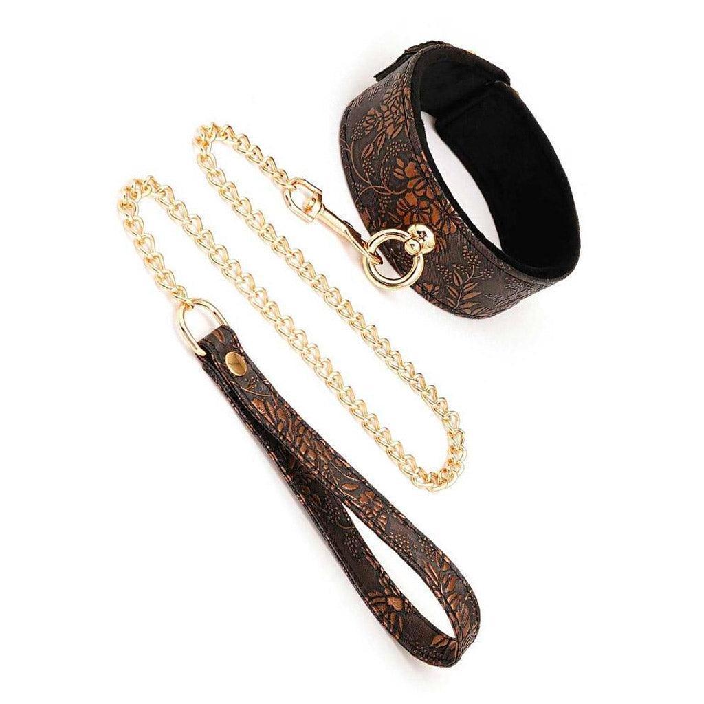 Vegan Floral with Faux Fur Collar and Leash Set - Image 2