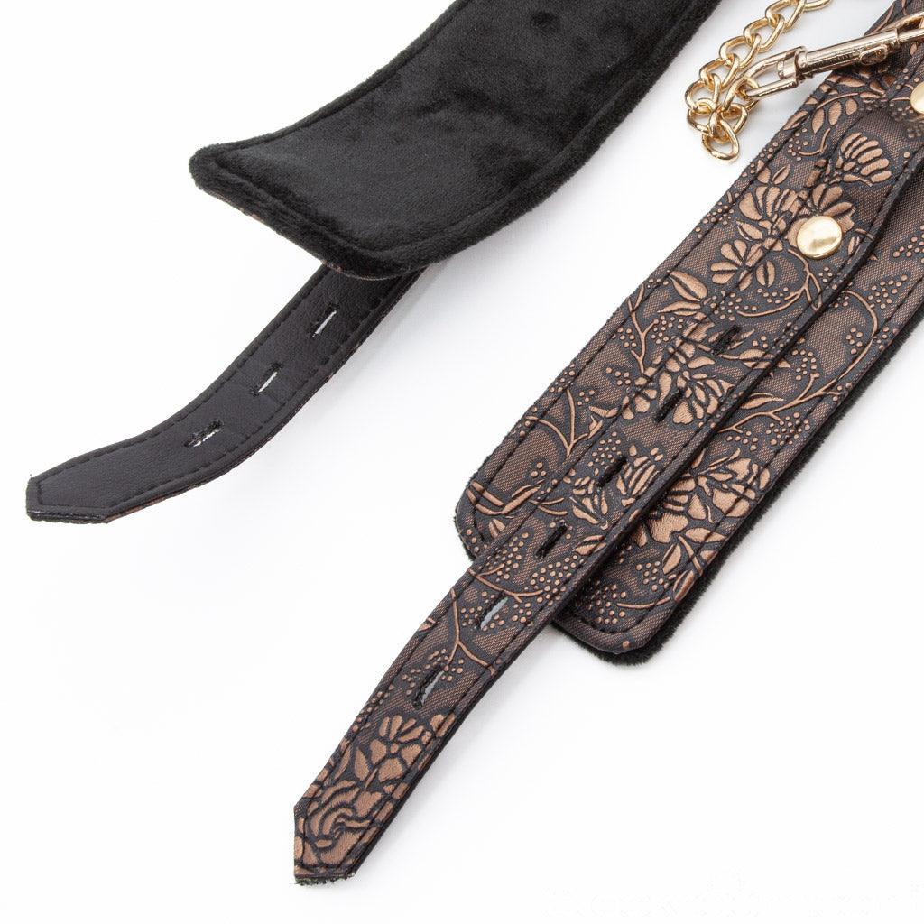 Vegan Floral with Faux Fur Wrist Cuffs - Image 5