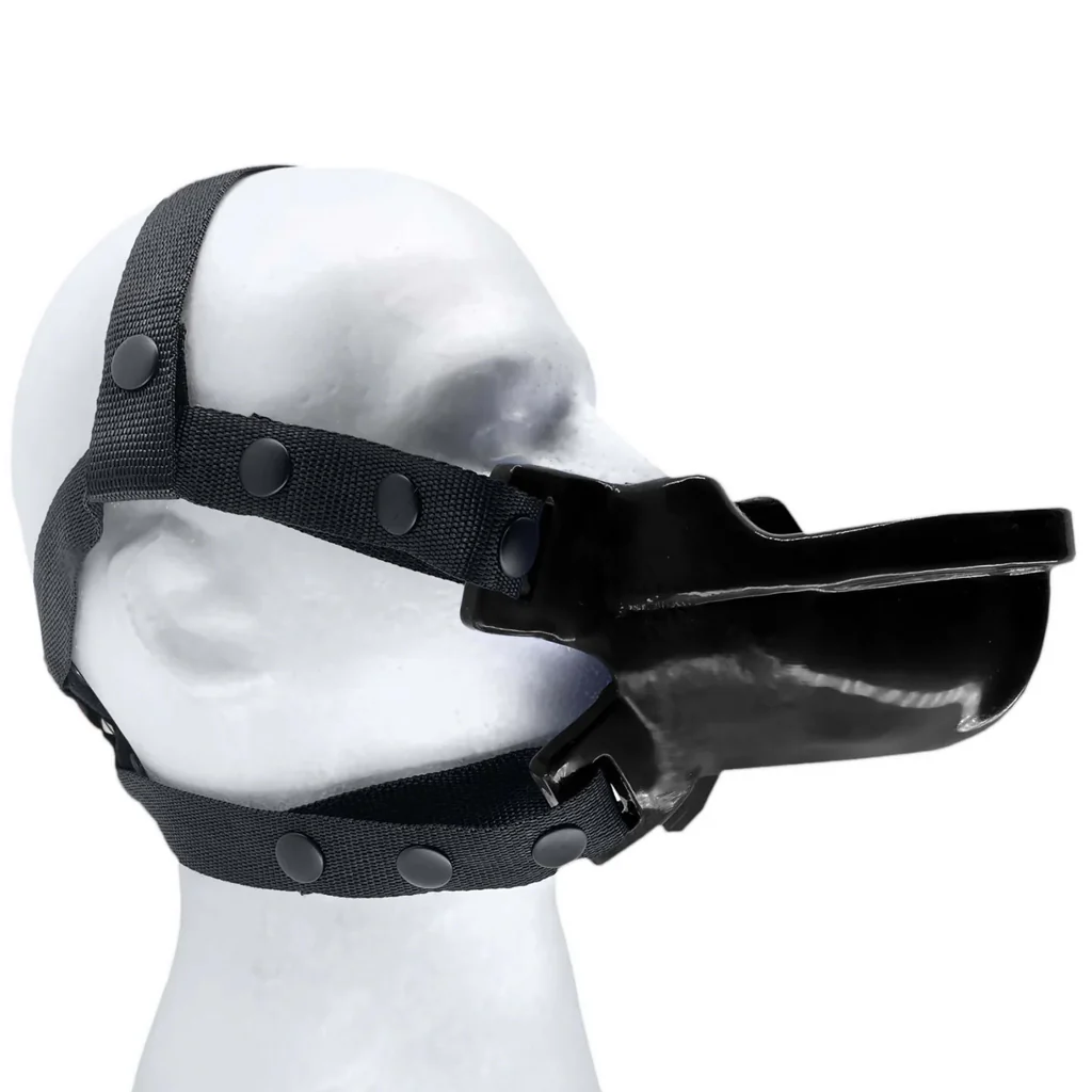 Watersport Mouth Gag with Adjustable Nylon Straps, Black