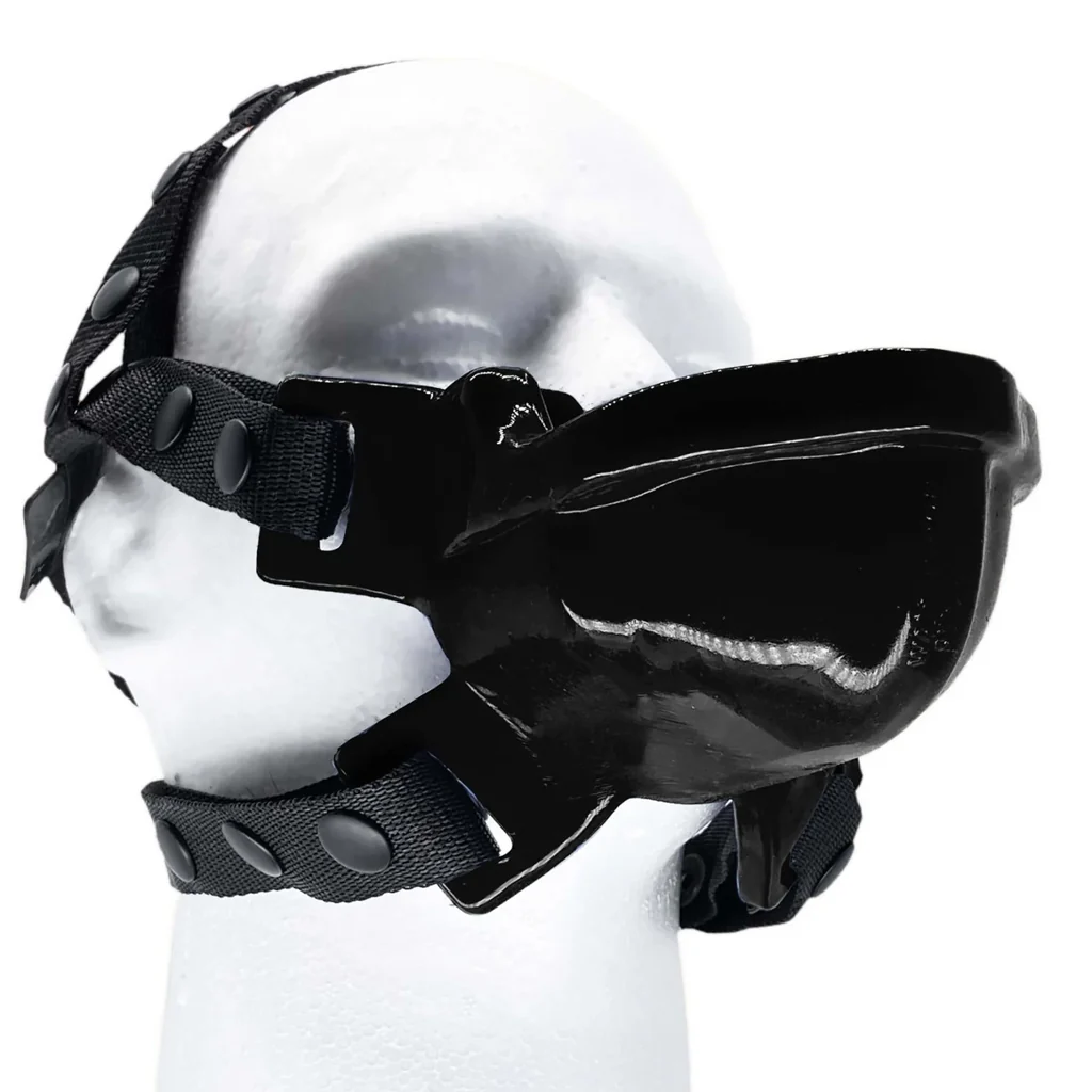 Watersport Mouth Gag with Adjustable Nylon Straps, Black - Image 3